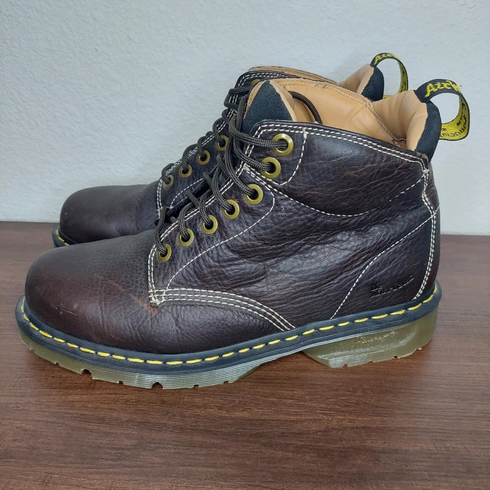 Dr. Martens 11410 Men’s Brown Leather Air Wair Lace Up‎ Boots Size 11